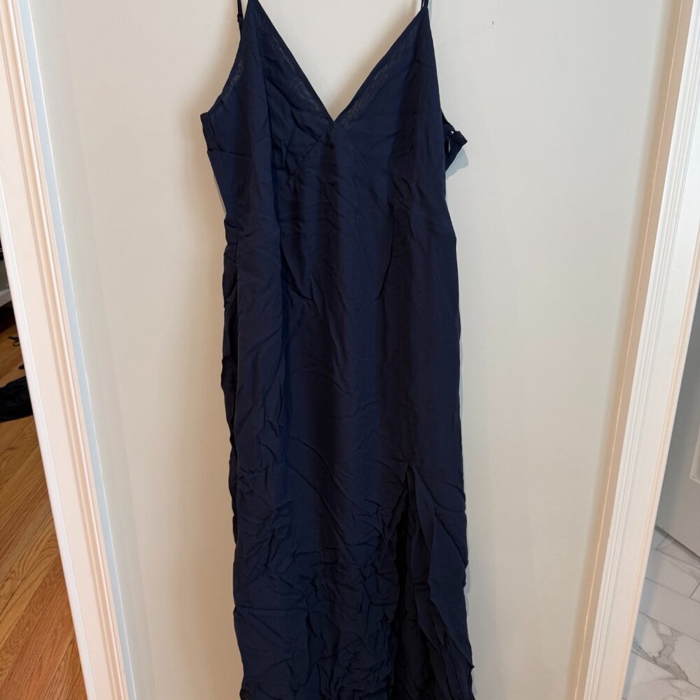 Reformation Pyper Dress- Navy- Sz 16